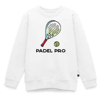 Déclaration de recul Racket Ball Déclaration Padel - Sweat Premium enfant bio - blanc - Devant - AI Model Kid Male (0cm)