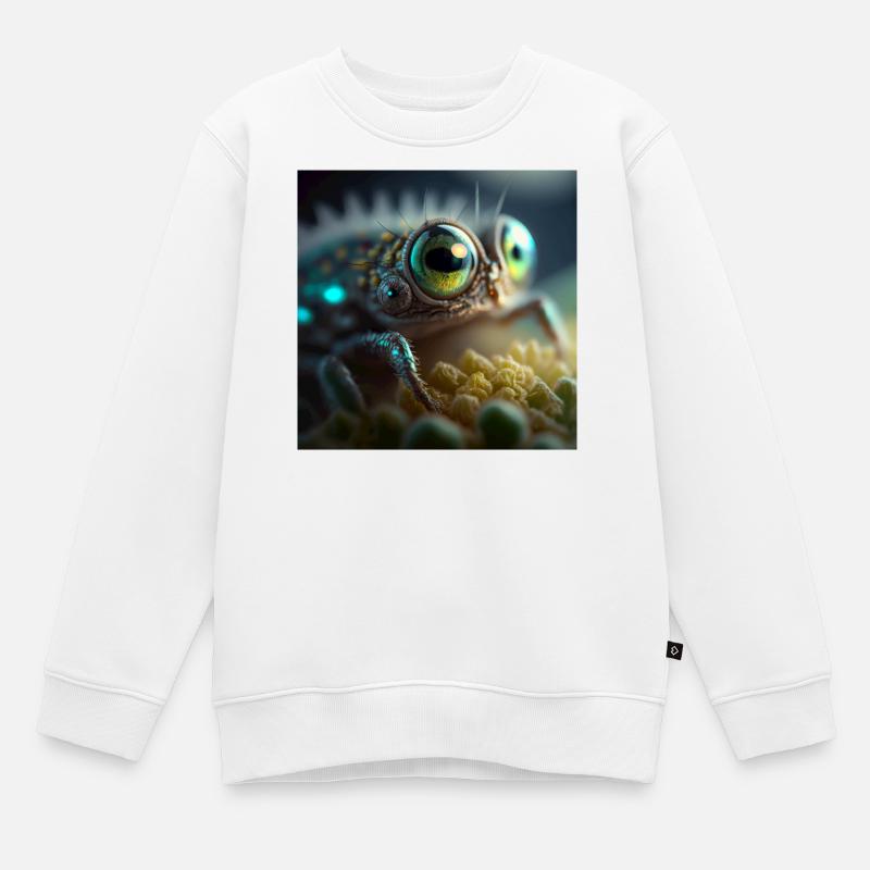 Photo macro créature 02 - Sweat Premium enfant bio - blanc