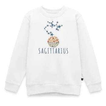 La constellation du Sagittaire - Sweat Premium enfant bio - blanc - Devant - AI Model Kid Male (0cm)
