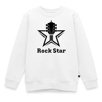 Rock Star - Kinder Premium Organic Sweatshirt - Weiß - Vorne - AI Model Kid Male (0cm)
