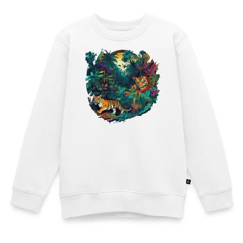 Jungle - Sweat Premium enfant bio - blanc - Devant - AI Model Kid Male (0cm)