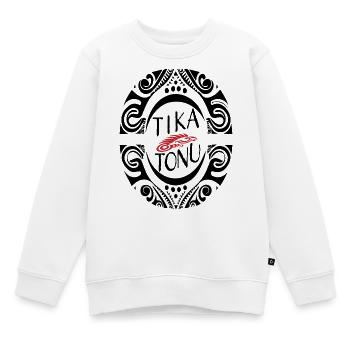 Tika Tonu Maori Design - Maori T-Shirt - Sweat Premium enfant bio - blanc - Devant - AI Model Kid Male (0cm)