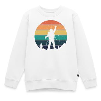 Randonnée sur glacier Randonneur Randonnée Sommets des montagnes - Sweat Premium enfant bio - blanc - Devant - AI Model Kid Male (0cm)
