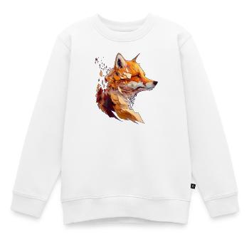 Polygon Fox Design, Pretty Fox - Sweat Premium enfant bio - blanc - Devant - AI Model Kid Male (0cm)