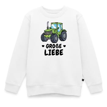 Kraftfahrzeug Herz Traktor Statement Landleben - Kinder Premium Organic Sweatshirt - Weiß - Vorne - AI Model Kid Male (0cm)
