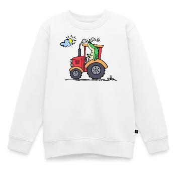 Traktor Kraftfahrzeug Landmaschinen Landwirtschaft - Kinder Premium Organic Sweatshirt - Weiß - Vorne - AI Model Kid Male (0cm)