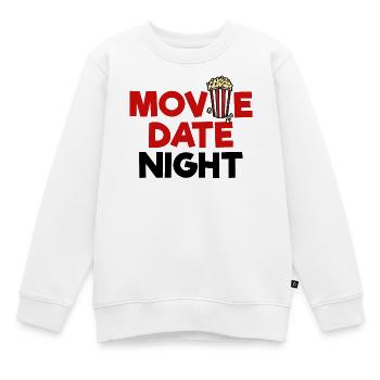 Movies Popcorn Statement Filmabend Kinoabend Filme - Kinder Premium Organic Sweatshirt - Weiß - Vorne - AI Model Kid Male (0cm)