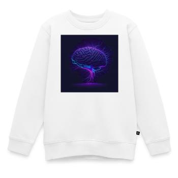 Cerveau - Sweat Premium enfant bio - blanc - Devant - AI Model Kid Male (0cm)