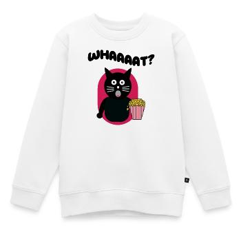 Popcorn Cinéma Théâtre Streaming Chat Soirée cinéma - Sweat Premium enfant bio - blanc - Devant - AI Model Kid Male (0cm)
