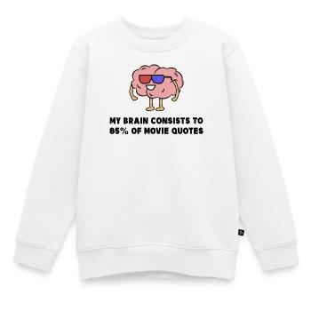 Soirée cinéma Binge Watching Films Déclaration de cinéma - Sweat Premium enfant bio - blanc - Devant - AI Model Kid Male (0cm)