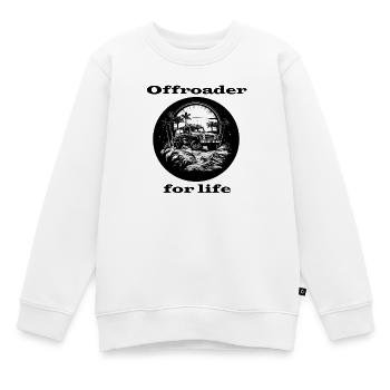 Tout-terrain pour la vie - Sweat Premium enfant bio - blanc - Devant - AI Model Kid Male (0cm)