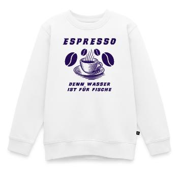Espresso Design - Kinder Premium Organic Sweatshirt - Weiß - Vorne - AI Model Kid Male (0cm)