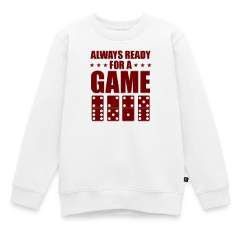 Domino Design - Kinder Premium Organic Sweatshirt - Weiß - Vorne - AI Model Kid Male (0cm)