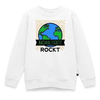 Nachhaltigkeit Mutter Erde Umwelt Statement Planet - Kinder Premium Organic Sweatshirt - Weiß - Vorne - AI Model Kid Male (0cm)