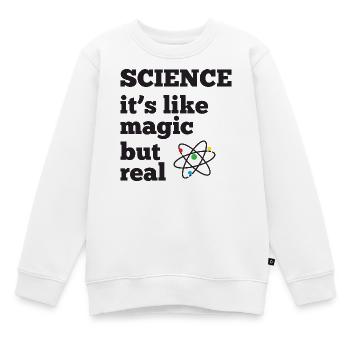Wissenschaft - es ist wie Magie, aber real - Kinder Premium Organic Sweatshirt - Weiß - Vorne - AI Model Kid Male (0cm)