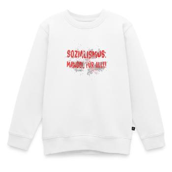 Sozialismus Mangel für alle - Kinder Premium Organic Sweatshirt - Weiß - Vorne - AI Model Kid Male (0cm)