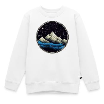 Starry Mountain Comet 01 - Kids Premium Organic Sweatshirt - white - Front - AI Model Kid Male (0cm)