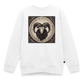 Zodiac Aries - Kinder Premium Organic Sweatshirt - Weiß - Vorne - AI Model Kid Male (0cm)