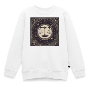 Zodiac Libra - Kinder Premium Organic Sweatshirt - Weiß - Vorne - AI Model Kid Male (0cm)