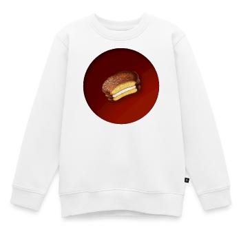 Un délicieux biscuit au chocolat - Sweat Premium enfant bio - blanc - Devant - AI Model Kid Male (0cm)