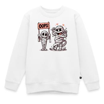 Chaotische Mumien - Kinder Premium Organic Sweatshirt - Weiß - Vorne - AI Model Kid Male (0cm)