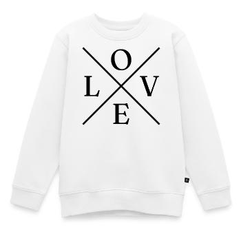 Love - Kinder Premium Organic Sweatshirt - Weiß - Vorne - AI Model Kid Male (0cm)