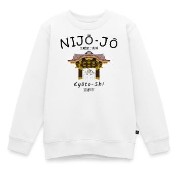 Château de Nijo-jo, villa impériale de Kyoto, Japon, dessin - Sweat Premium enfant bio - blanc - Devant - AI Model Kid Male (0cm)