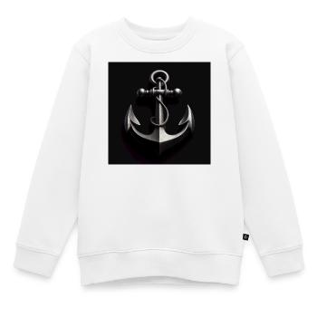 Anchor maritime - Kids Premium Organic Sweatshirt - white - Front - AI Model Kid Male (0cm)