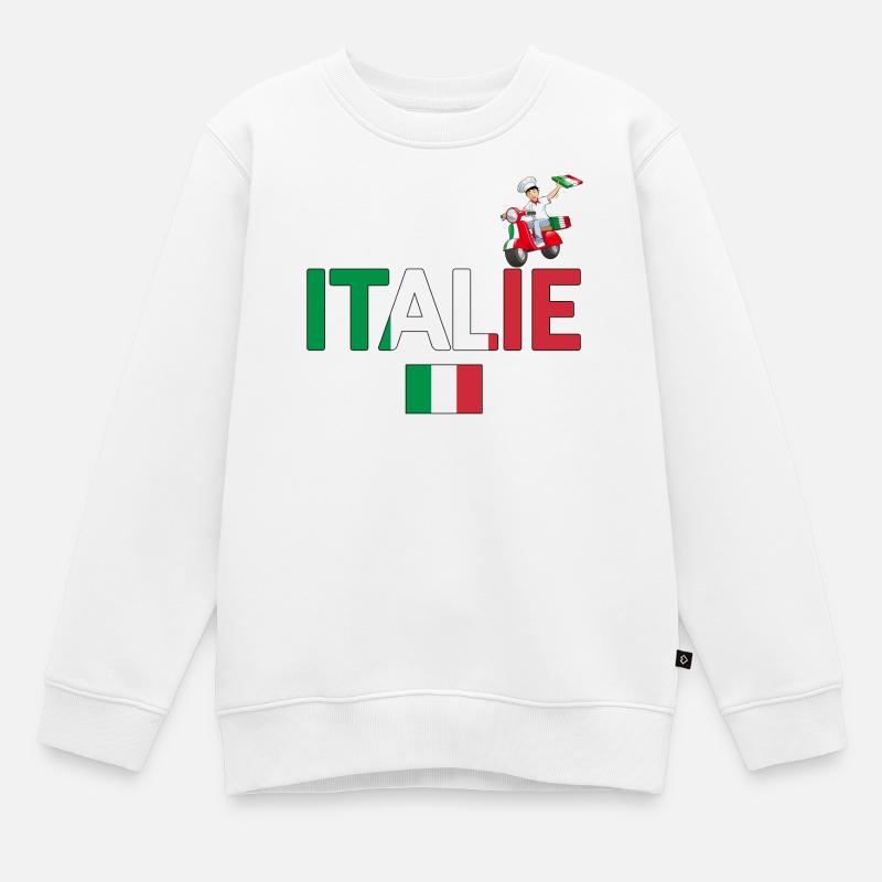 Italie - Sweat Premium enfant bio - blanc