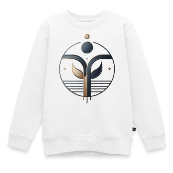 Symbol für organisches Wachstum - Kinder Premium Organic Sweatshirt - Weiß - Vorne - AI Model Kid Male (0cm)