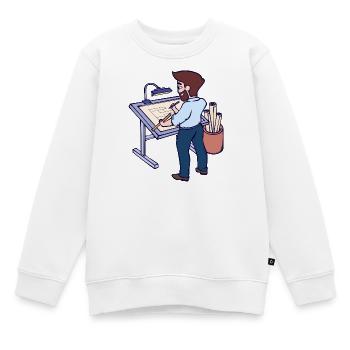 Projektmanager Architekt Job Vorgesetzter Karriere - Kinder Premium Organic Sweatshirt - Weiß - Vorne - AI Model Kid Male (0cm)