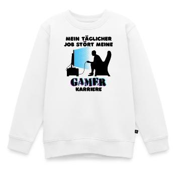 Gamer Job Statement Karriere Arbeit Workaholic - Kinder Premium Organic Sweatshirt - Weiß - Vorne - AI Model Kid Male (0cm)