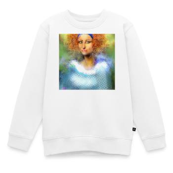 Kreative Powerfrau Digital-Art - Kinder Premium Organic Sweatshirt - Weiß - Vorne - AI Model Kid Male (0cm)