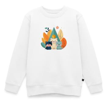 Niedliche Bären mit Herbstmotiven - Kinder Premium Organic Sweatshirt - Weiß - Vorne - AI Model Kid Male (0cm)