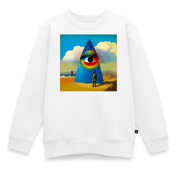 Surréaliste 04 - Sweat Premium enfant bio - blanc - Devant - AI Model Kid Male (0cm)