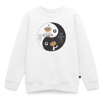 Yin Yang - Kinder Premium Organic Sweatshirt - Weiß - Vorne - AI Model Kid Male (0cm)