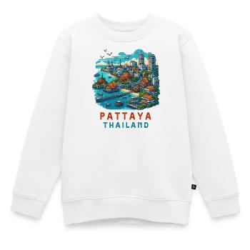Pattaya Thailand Design - Kinder Premium Organic Sweatshirt - Weiß - Vorne - AI Model Kid Male (0cm)
