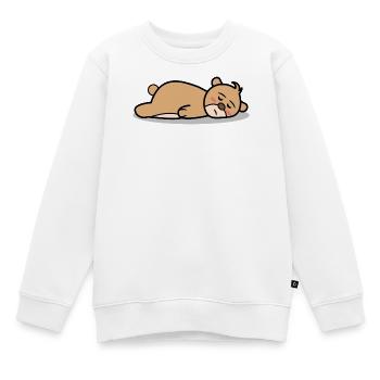 Je m’en fous Attitude Relax Chill - Sweat Premium enfant bio - blanc - Devant - AI Model Kid Male (0cm)