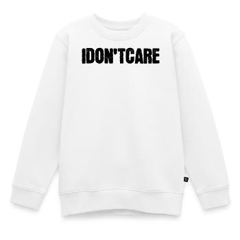 Je ne me soucie pas de la déclaration - Sweat Premium enfant bio - blanc - Devant - AI Model Kid Male (0cm)