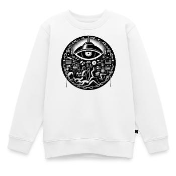 Technologie de l’œil - Sweat Premium enfant bio - blanc - Devant - AI Model Kid Male (0cm)