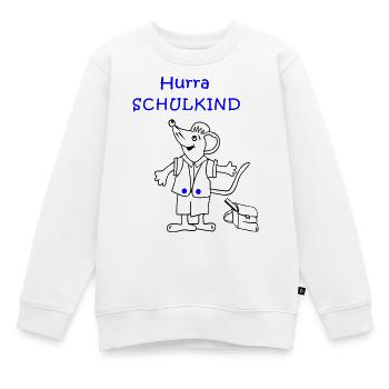 Hurra Schulkind Einschulung - Kinder Premium Organic Sweatshirt - Weiß - Vorne - AI Model Kid Male (0cm)