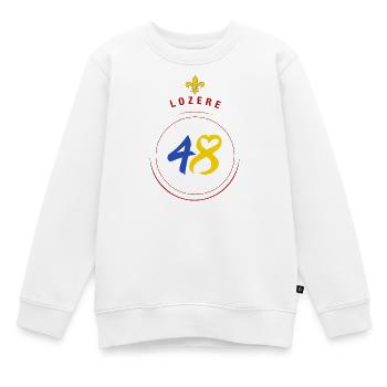 Lozère - Kinder Premium Organic Sweatshirt - Weiß - Vorne - AI Model Kid Male (0cm)