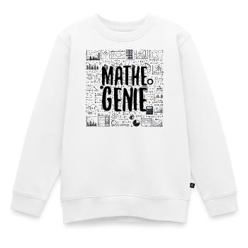 Mathe-Genie Mathematik Genie Mathe Geschenk - Kinder Premium Organic Sweatshirt - Weiß - Vorne - AI Model Kid Male (0cm)