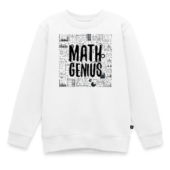 Mathe-Genie Mathematik Genie Mathe Geschenk - Kinder Premium Organic Sweatshirt - Weiß - Vorne - AI Model Kid Male (0cm)