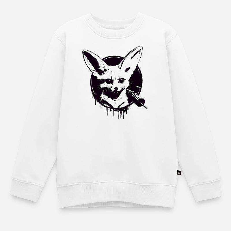 Fennek - Kinder Premium Organic Sweatshirt - Weiß