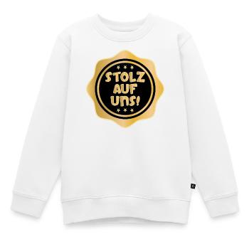 STOLZ AUF UNS FAMILIE - Kinder Premium Organic Sweatshirt - Weiß - Vorne - AI Model Kid Male (0cm)