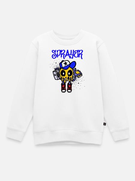 Sprayer Graffiti Spraydose Kunst Strassenkunst - Kinder Premium Organic Sweatshirt - Weiß