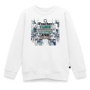 Lehrer Lehrerin Geld und Ruhm Geschenk - Kinder Premium Organic Sweatshirt - Weiß - Vorne - AI Model Kid Male (0cm)