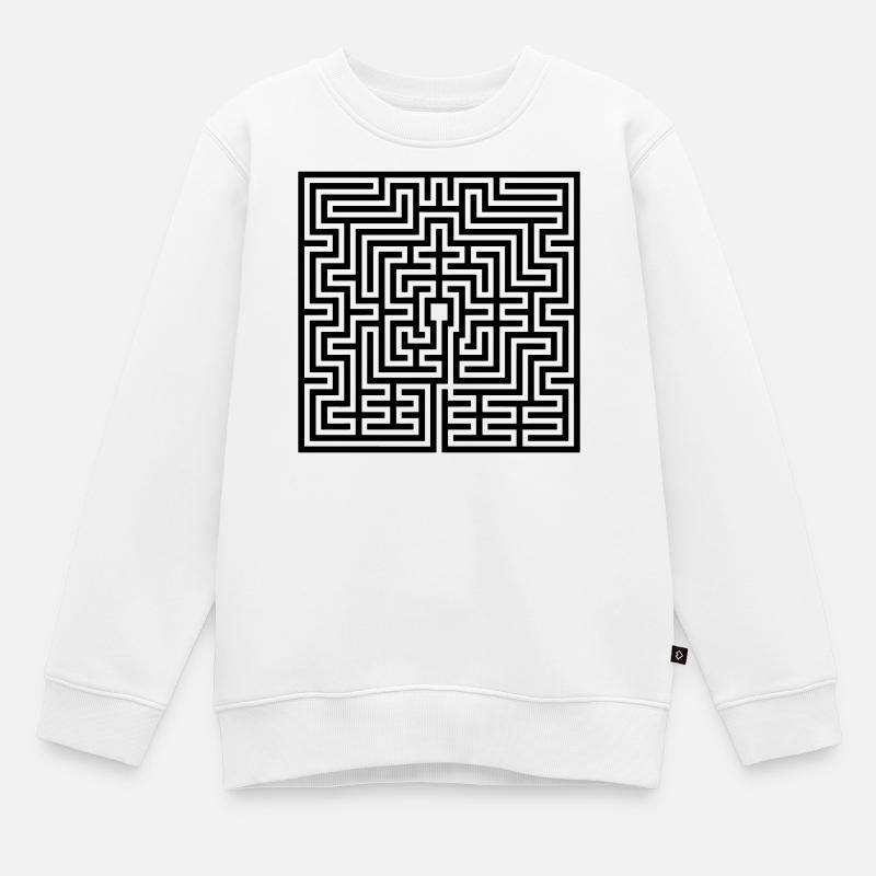 Labyrinth - Kids Premium Organic Sweatshirt - white