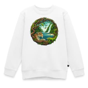 Île - Sweat Premium enfant bio - blanc - Devant - AI Model Kid Male (0cm)
